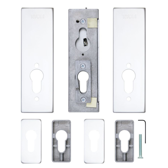 Замок накладний RYOBI 1-WAY DIN RP-111 CR для скляних дверей Замок накладний RYOBI 1-WAY DIN RP-111 CR для скляних дверей