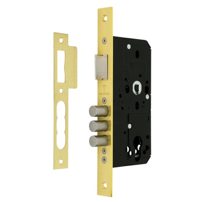Замок врізний MUL-T-LOCK 1-WAY DIN 972 PB UNIV BS55мм 72мм SP