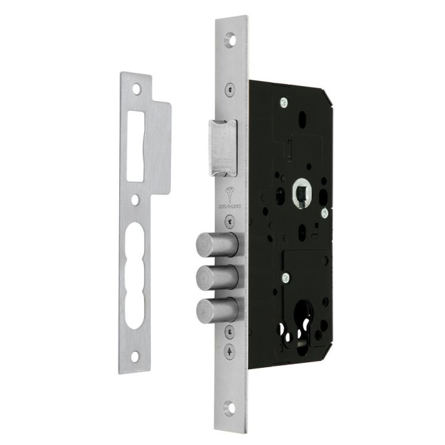 Замок врізний MUL-T-LOCK 1-WAY DIN 972 SS UNIV BS55мм 72мм SP Замок врізний MUL-T-LOCK 1-WAY DIN 972 SS UNIV BS55мм 72мм SP