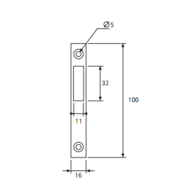 Замок врізний TESA 1-WAY DIN 2270 NM UNIV 3KEY SP