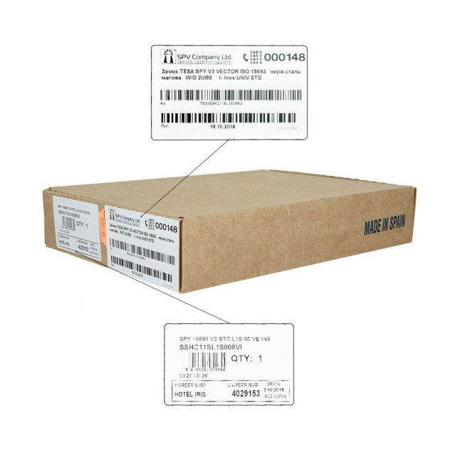 Замок TESA SPY V3 VECTOR ISO 15693 нерж.сталь матовая W/O 2UB0 I: Inox UNIV STD Замок TESA SPY V3 VECTOR ISO 15693 нерж.сталь матовая W/O 2UB0 I: Inox UNIV STD