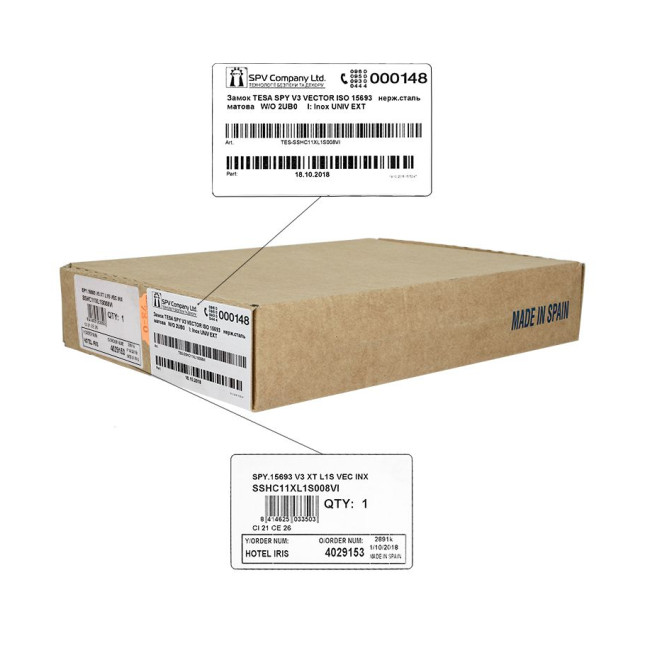Замок TESA SPY V3 VECTOR ISO 15693 нерж.сталь матовая W/O 2UB0 I: Inox UNIV EXT Замок TESA SPY V3 VECTOR ISO 15693 нерж.сталь матовая W/O 2UB0 I: Inox UNIV EXT