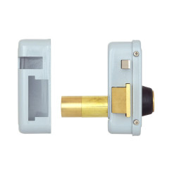 Замок электромеханический VIRO V97 8972.0794.2 BS50/80мм L 12VAC NC CYL 3KEY GATE накладной, с кнопкой, внутреннего открывания GREY (UKR RIGHT T2)