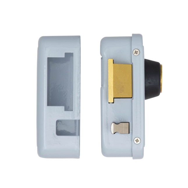 Замок електромеханічний VIRO V97 8973.0712.2 BS50/80мм L 12VAC NC CYL_3KEY GATE накладний, з кнопкою, відкривання назовні GREY (UKR_LEFT T4)