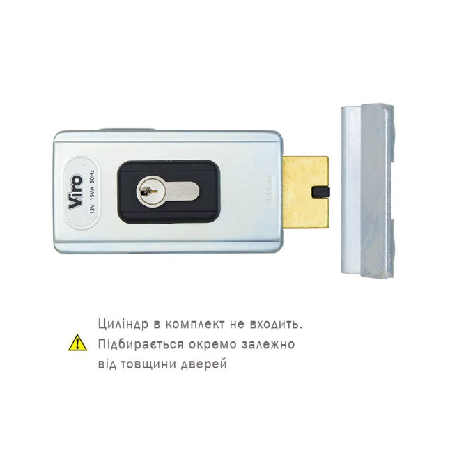 Замок электромеханический VIRO V06 ВЅ70мм T1/T2 DIN 12VAC NC GATE накладной V96 SS Замок электромеханический VIRO V06 ВЅ70мм T1/T2 DIN 12VAC NC GATE накладной V96 SS
