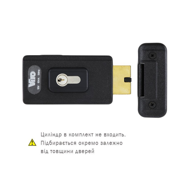 Замок электромеханический VIRO V06 ВЅ70мм T1/T2 DIN 12VAC NC GATE накладной V96 BLACK открывание внутрь Замок электромеханический VIRO V06 ВЅ70мм T1/T2 DIN 12VAC NC GATE накладной V96 BLACK открывание внутрь