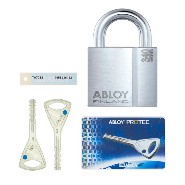 Замок навісний ABLOY PL340 PROTEC NA77FF 2KEY PRO_N NR_shackle 25мм 10мм BOX