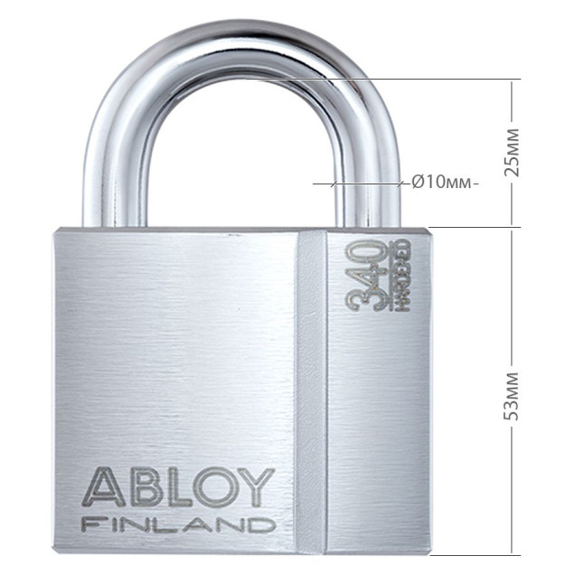Abloy Замок навесной PL340 *PROTEC 2 TA77ZZ 2KEY PR2 T NR shackle 25мм 10мм BOX Abloy Замок навесной PL340 *PROTEC 2 TA77ZZ 2KEY PR2 T NR shackle 25мм 10мм BOX