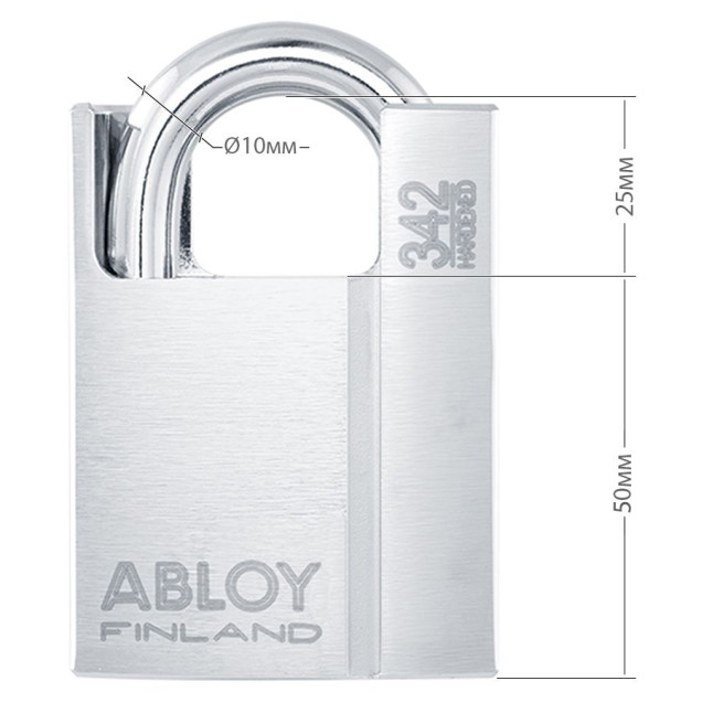 Замок навесной Abloy PL342 *PROTEC 2 TA77ZZ 2KEY PR2 T NR shackle 25мм 10мм BOX Замок навесной Abloy PL342 *PROTEC 2 TA77ZZ 2KEY PR2 T NR shackle 25мм 10мм BOX