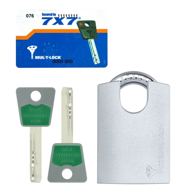 Замок навісний MUL-T-LOCK G55P 7x7 0767 2KEY DND77_GREY_INS NR_shackle 23мм 10мм BOX_M Замок навісний MUL-T-LOCK G55P 7x7 0767 2KEY DND77_GREY_INS NR_shackle 23мм 10мм BOX_M