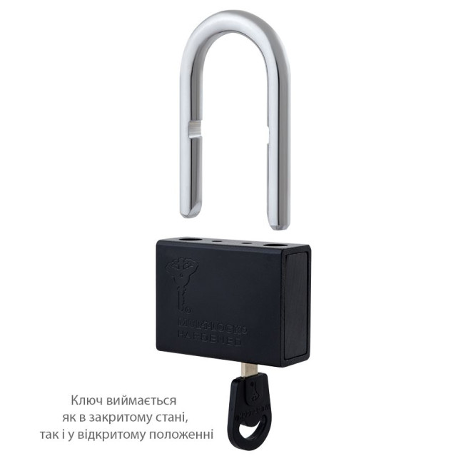 Замок навісний MUL-T-LOCK M10/C1 CLASSIC 064 2KEY ARC_BLACK R_shackle 30мм 9,5мм BOX_M