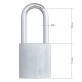 Замок навісний MUL-T-LOCK G47 7x7 0767 2KEY DND77_GREY_INS NR_shackle 50мм 8мм BOX_M
