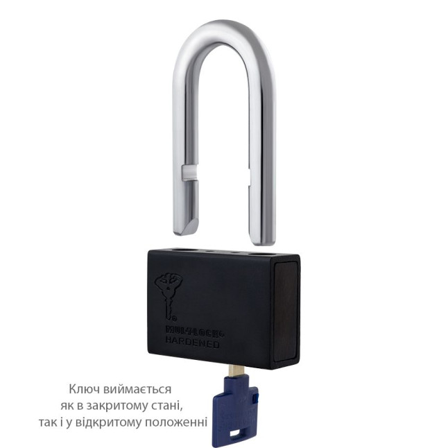 Замок навісний MUL-T-LOCK M13/C1 *INTERACTIVE+ 264S+ 2KEY DND3D_BLUE_INS R_shackle 37мм 12,7мм BOX_M