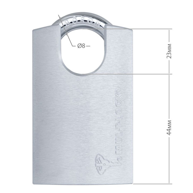 Замок навісний MUL-T-LOCK G47P 7x7 0767 M/S NR_shackle 22,5мм 8мм BOX_M