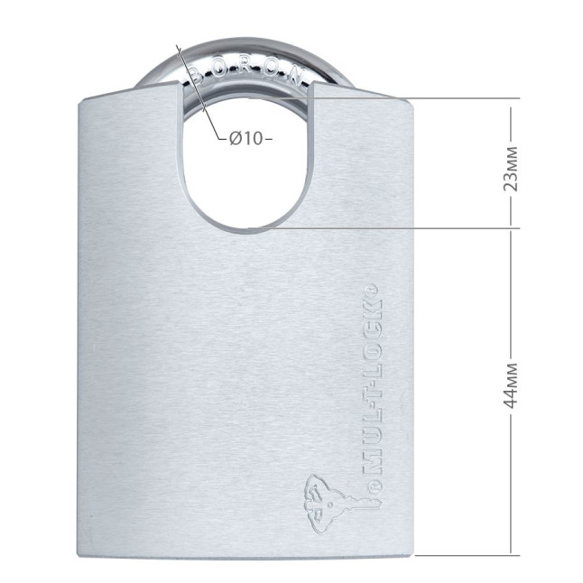 Замок навісний MUL-T-LOCK G55P CLASSIC 064 M/S NR_shackle 23мм 10мм BOX_M