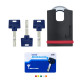 Замок навісний MUL-T-LOCK NE12H *INTERACTIVE+ 264S+ 3KEY DND3D_BLUE NR_shackle 25мм 12мм BOX_M