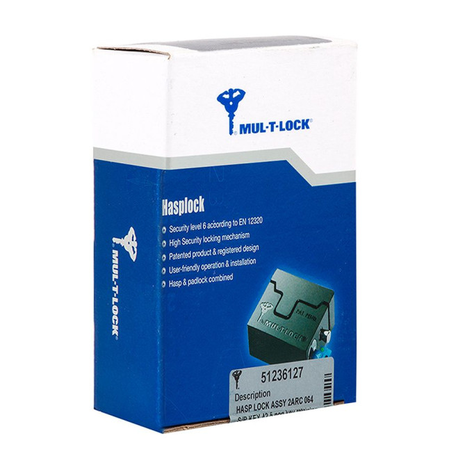 Замок навісний MUL-T-LOCK HASP LOCK *ClassicPro 4867 2KEY DND3D_PURPLE_INS SLID_shackle 13мм BOX_M
