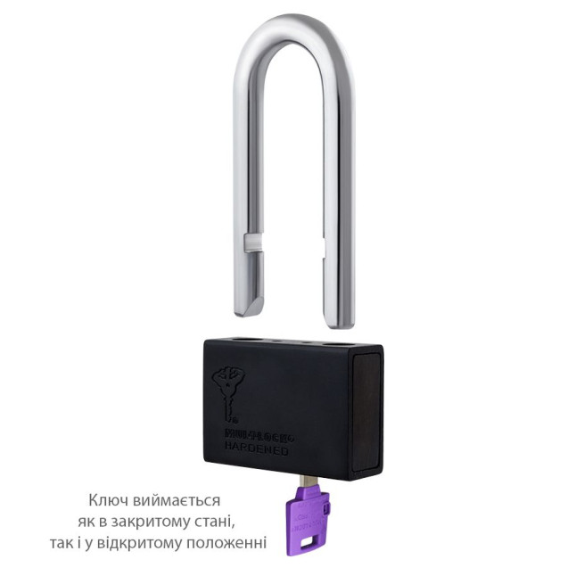 Замок навісний MUL-T-LOCK M13/C2 *ClassicPro 4867 2KEY DND3D_PURPLE_INS R_shackle 58мм 12,7мм BOX_M