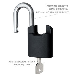 Замок навесной Tokoz PLUTO G50 Guarda LONG 3KEY TK5 M NR shackle 35мм 10мм BLISTER 