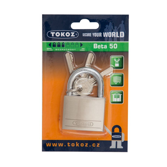 Замок навісний TOKOZ BETA_50 3KEY TK1_M NR_shackle 27мм 8мм