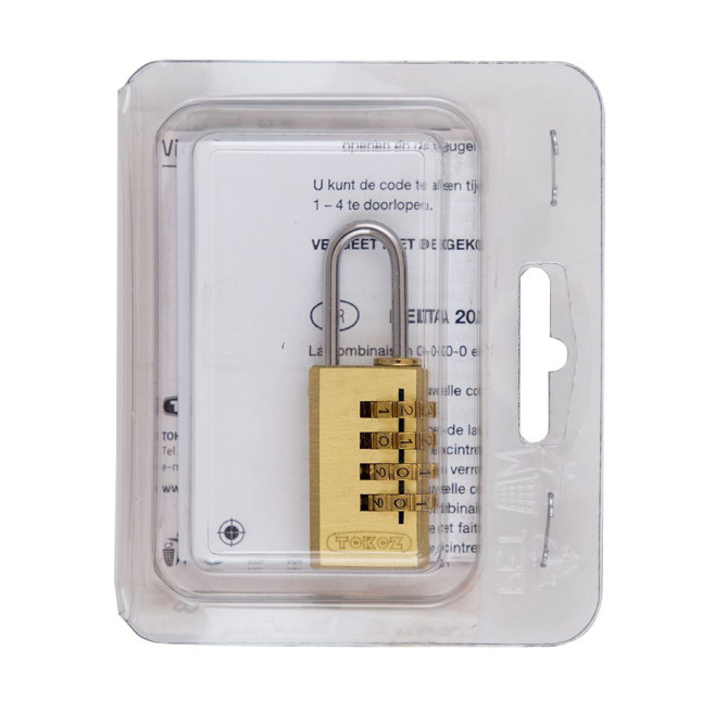 Замок навісний TOKOZ DELTA_20/4 CODE NR_shackle 22мм 3мм BLISTER
