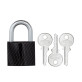 Замок навісний TOKOZ CARBON_40 3KEY TK1_M R_shackle 22мм 6,2мм