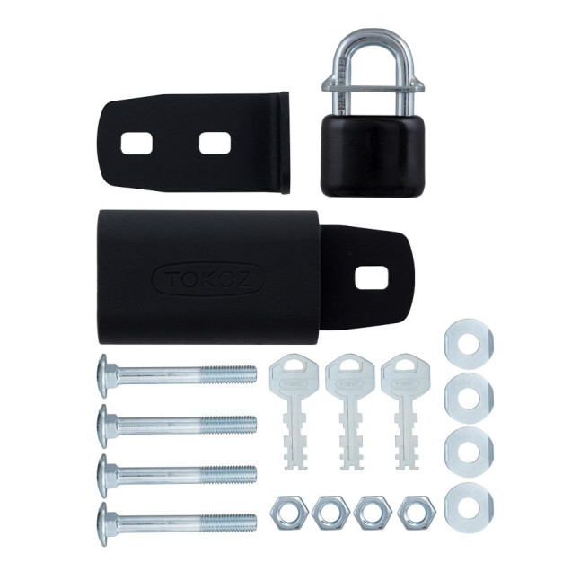 Замок навісний TOKOZ UZ_240+_з_навісами 3KEY TK4_M R_shackle 33мм 9мм BOX