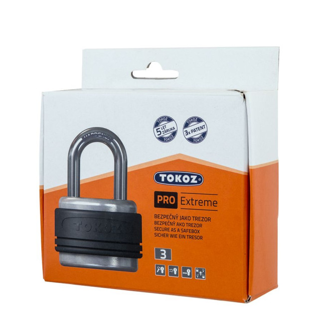 Замок навісний TOKOZ EXTREME_PRO 3KEY TKPRO R_shackle 31мм 9мм BOX