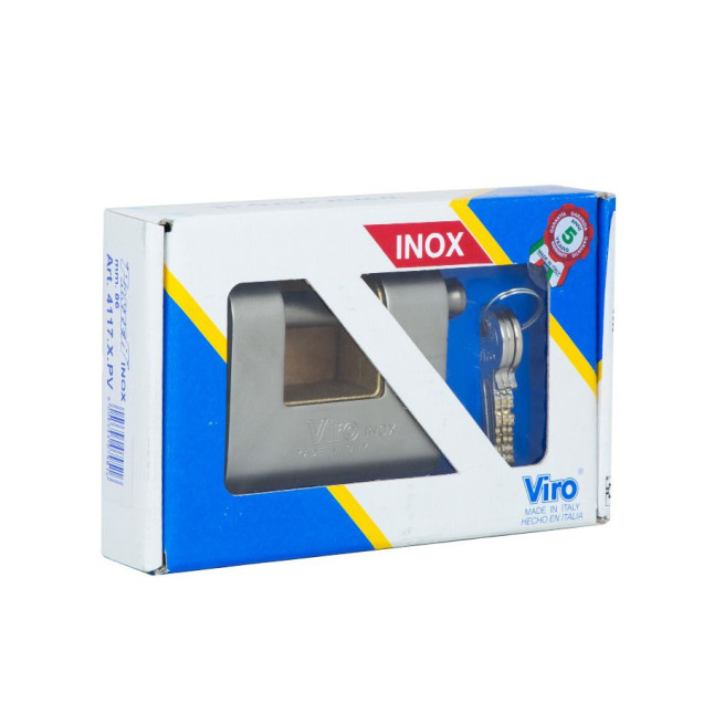Замок навесной VIRO PANZER ST.STEEL VR 4117.X 3KEY 20мм 12мм BOX key profile patented Замок навесной VIRO PANZER ST.STEEL VR 4117.X 3KEY 20мм 12мм BOX key profile patented