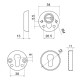 Протектор DISEC BD54 DIN ROUND 13мм хром мат 3клас T комплект Протектор DISEC BD54 DIN ROUND 13мм хром мат 3клас T комплект