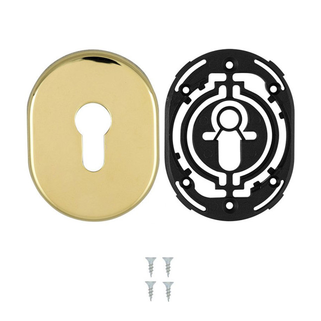 Щиток DISEC KT036 DIN Oval латунь полированная L 