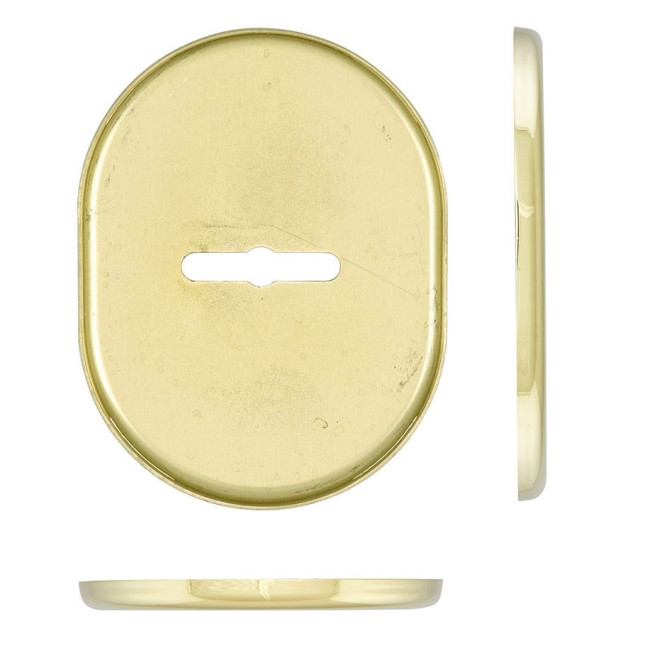 Щиток DISEC KT037 Matrix Oval латунь полированная L без шторки Щиток DISEC KT037 Matrix Oval латунь полированная L без шторки