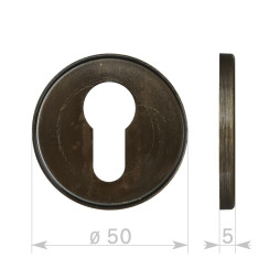 Щиток DISEC KT038 DIN ROUND Бронза_сатин BS