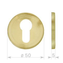 Щиток DISEC KT038 DIN ROUND Латунь_мат TT