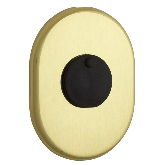 Щиток DISEC KT088 Matrix Oval латунь полированная L со шторкой Щиток DISEC KT088 Matrix Oval латунь полированная L со шторкой