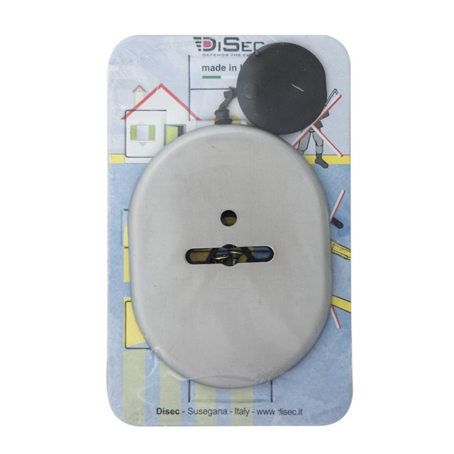 Щиток DISEC KT088 Matrix Oval никель сатин S со шторкой