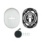 Щиток DISEC KT088 Matrix Oval хром мат T со шторкой