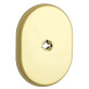 Щиток DISEC KT2112 Omega Oval латунь PVD 2 без шторки