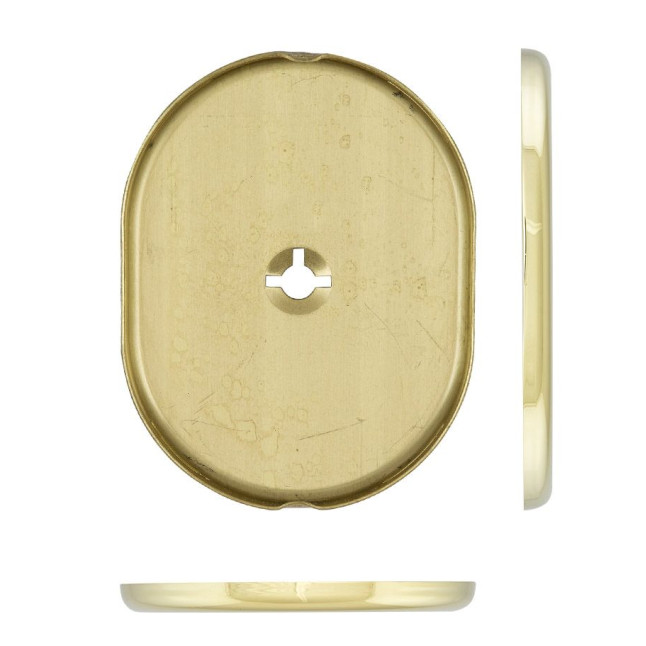 Щиток DISEC KT2112 Omega Oval латунь PVD 2 без шторки