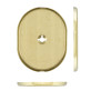 Щиток DISEC KT2112 Omega Oval латунь PVD 2 без шторки