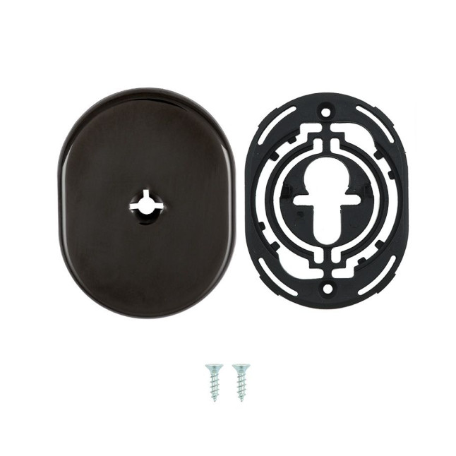 Щиток DISEC KT2112 Omega Oval хром черный 8 без шторки