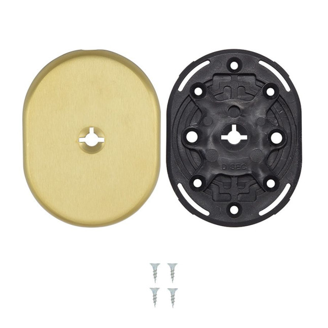 Щиток DISEC KT2112 Omega Oval латунь мат TT без шторки