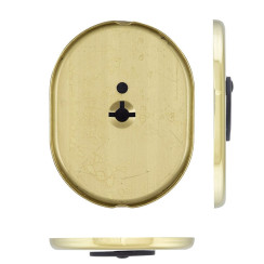 Щиток DISEC KT2140 OMEGA OVAL Латунь_полірована L З шторкою Щиток DISEC KT2140 OMEGA OVAL Латунь_полірована L З шторкою