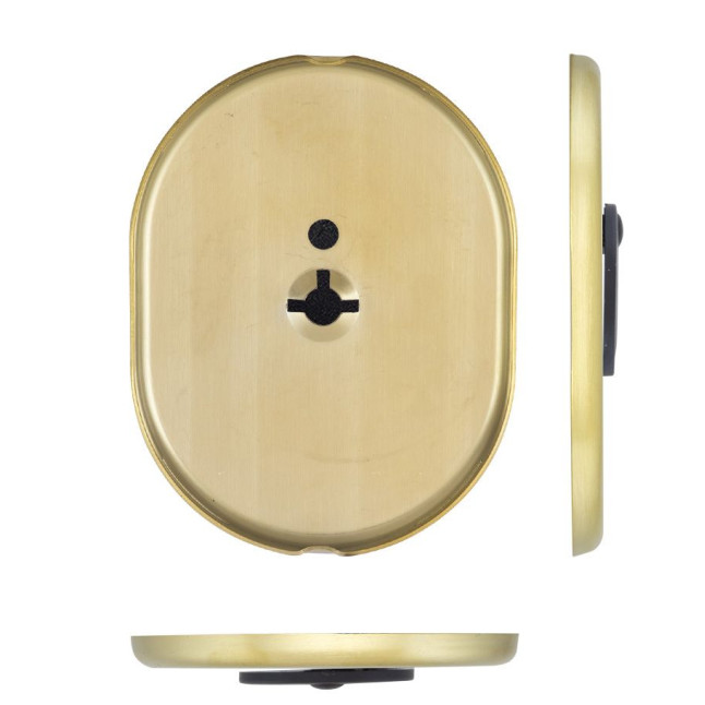 Щиток DISEC KT2140 OMEGA OVAL Латунь_мат TT З шторкою