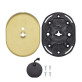 Щиток DISEC KT2140 OMEGA OVAL Латунь_мат TT З шторкою