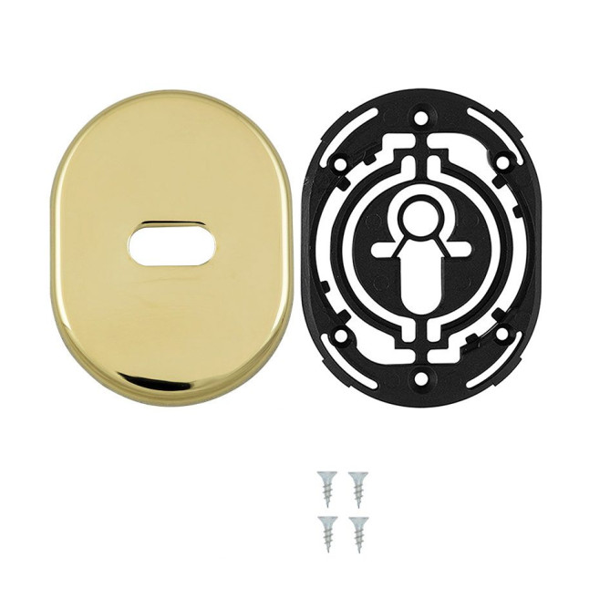 Щиток DISEC KT2703 LEVER KEY Oval латунь PVD 2 без шторки Щиток DISEC KT2703 LEVER KEY Oval латунь PVD 2 без шторки