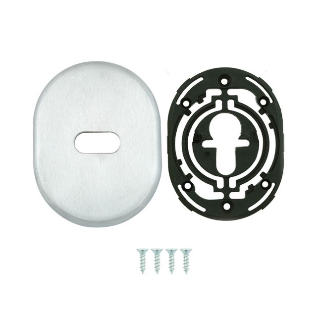 Щиток DISEC KT2703 LEVER KEY Oval хром мат T без шторки