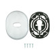 Щиток DISEC KT2703 LEVER KEY Oval хром мат T без шторки