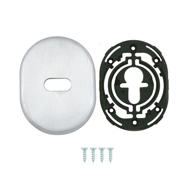 Щиток DISEC KT3839 LEVER KEY Oval нерж.сталь мат IT без шторки