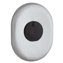 Щиток DISEC KT3855 OMEGA OVAL Нерж.сталь_мат IT З шторкою